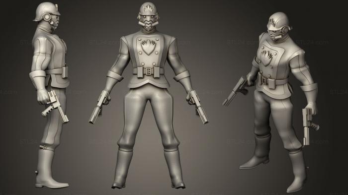 Figurines heroes, monsters and demons (Starlord, STKM_1236) 3D models for cnc